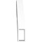 Ekena Millwork 3-in. W x 18-in. D x 18-in. H Valencia Architectural Grade PVC Knee Brace BRCP03X18X18VAL - alternate 2